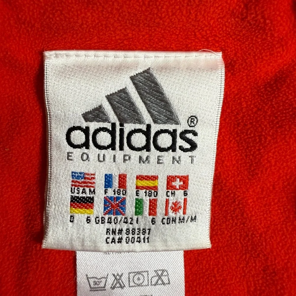 Vintage adidas Equipment Fleece Quarter Zip Pullover Red Men's M EQT‎ 90s